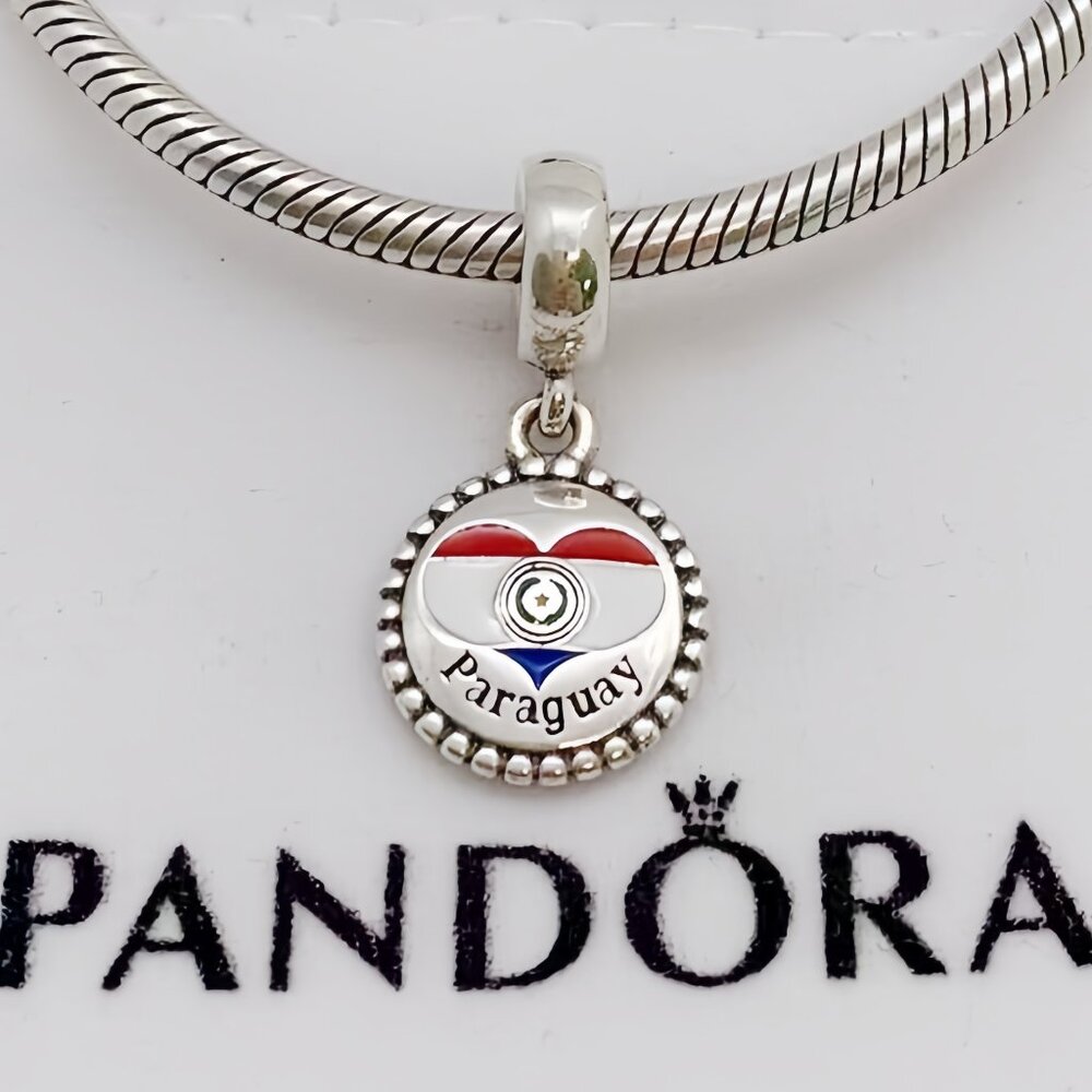 Pandora Paraguay Flag Exclusive Charm Pendant